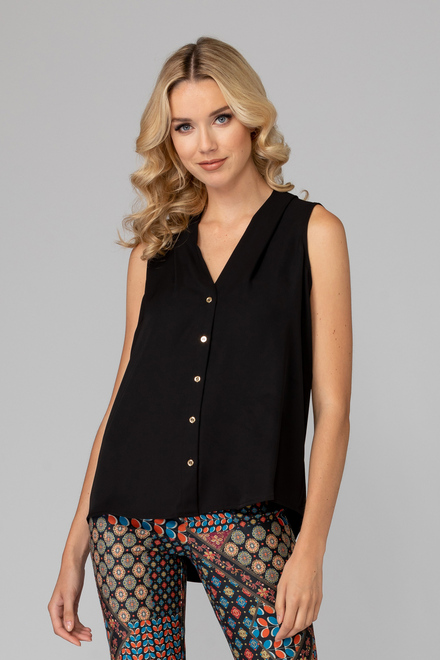 Joseph Ribkoff blouse style 194418. Black