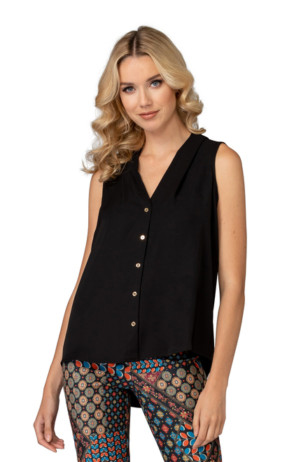 Joseph Ribkoff blouse style 194418. Black. 4
