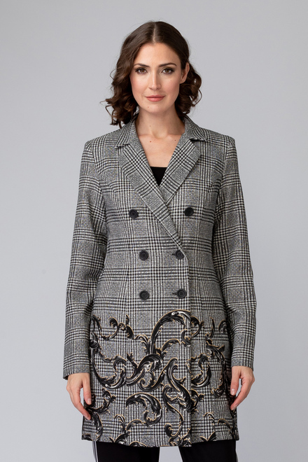 Joseph Ribkoff coat style 194820. Black/white