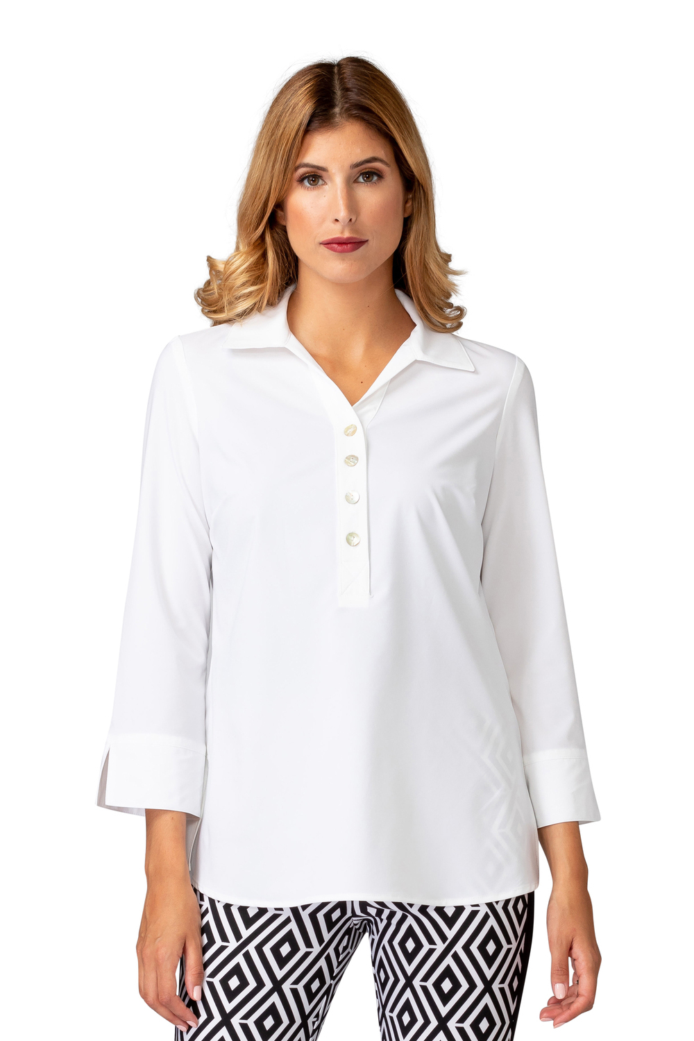 Joseph Ribkoff blouse style 193417. White