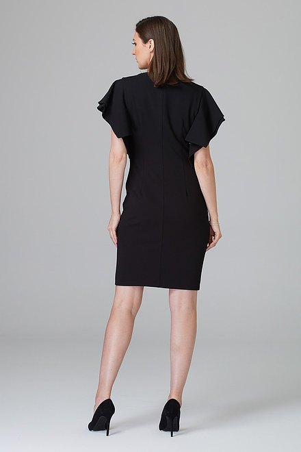 Joseph Ribkoff Dress Style 201015. Black. 3