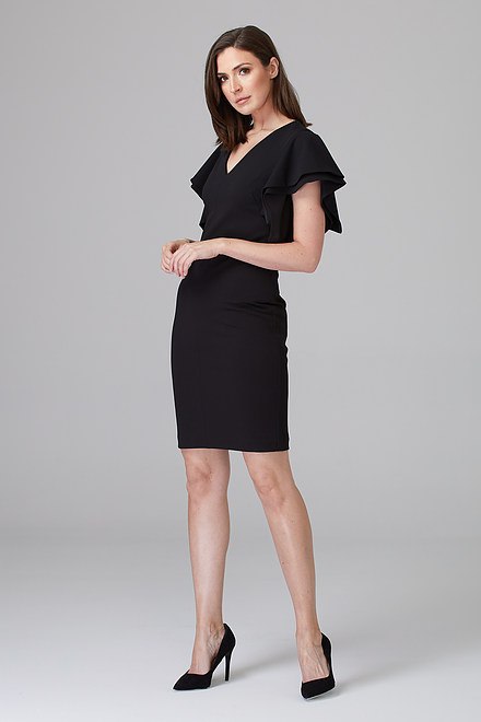 Joseph Ribkoff Dress Style 201015. Black. 7