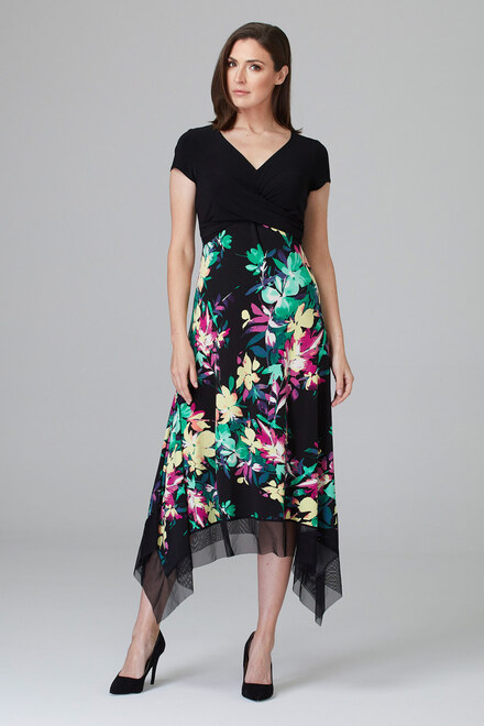 Joseph Ribkoff Dress Style 201134. Black/multi