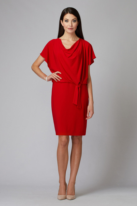 Joseph Ribkoff Dress Style 201147. Lipstick Red 173