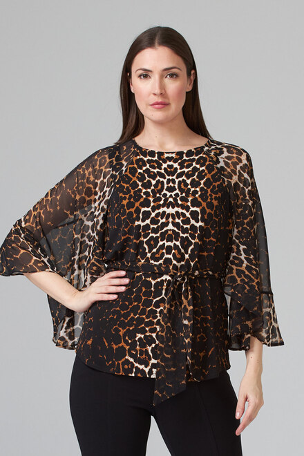 Joseph Ribkoff blouse style 201150. Beige/noir