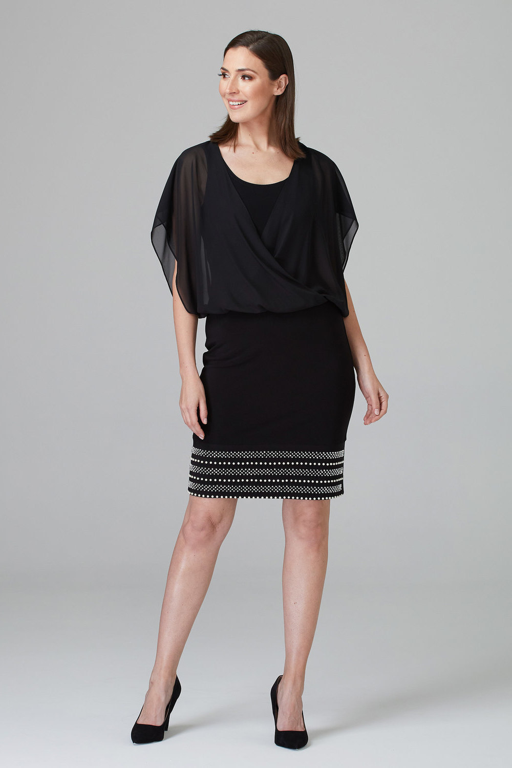 Joseph Ribkoff Dress Style 201166. Black