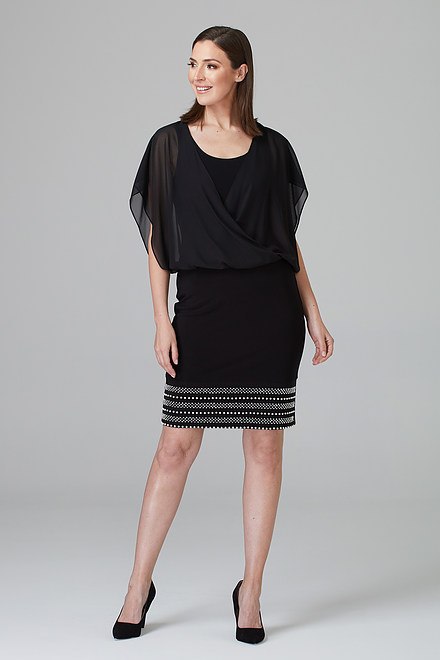 Joseph Ribkoff Dress Style 201166. Black