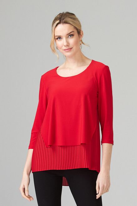 Joseph Ribkoff Tee-Shirt style 201171. Rouge A Levres 173