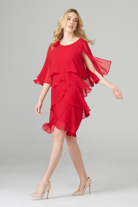 Joseph Ribkoff robe style 201176. Rouge A Levres 173