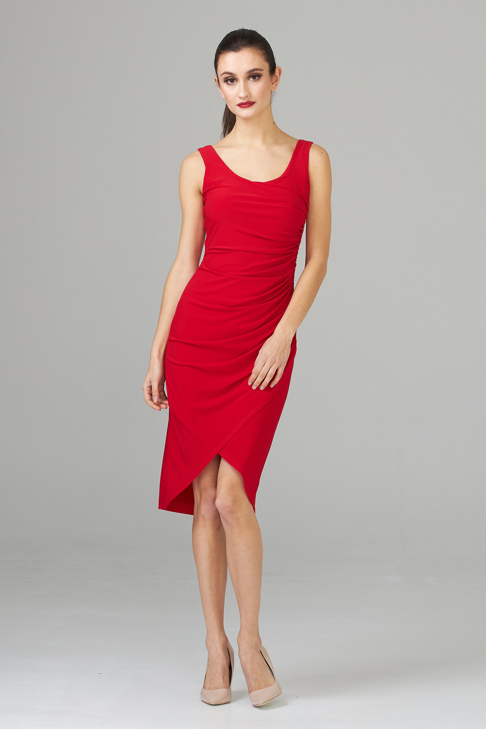 Joseph Ribkoff robe style 201189. Rouge A Levres 173