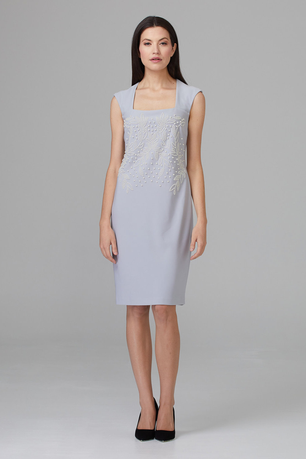 Joseph Ribkoff Dress Style 201218. Grey Frost  193