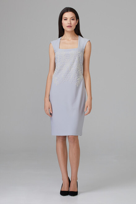 Joseph Ribkoff Dress Style 201218. Grey Frost  193