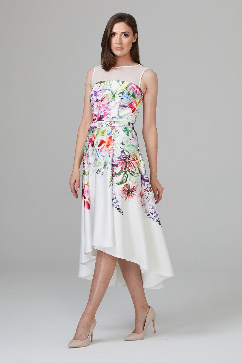Joseph Ribkoff Dress Style 201219. Vanilla/multi