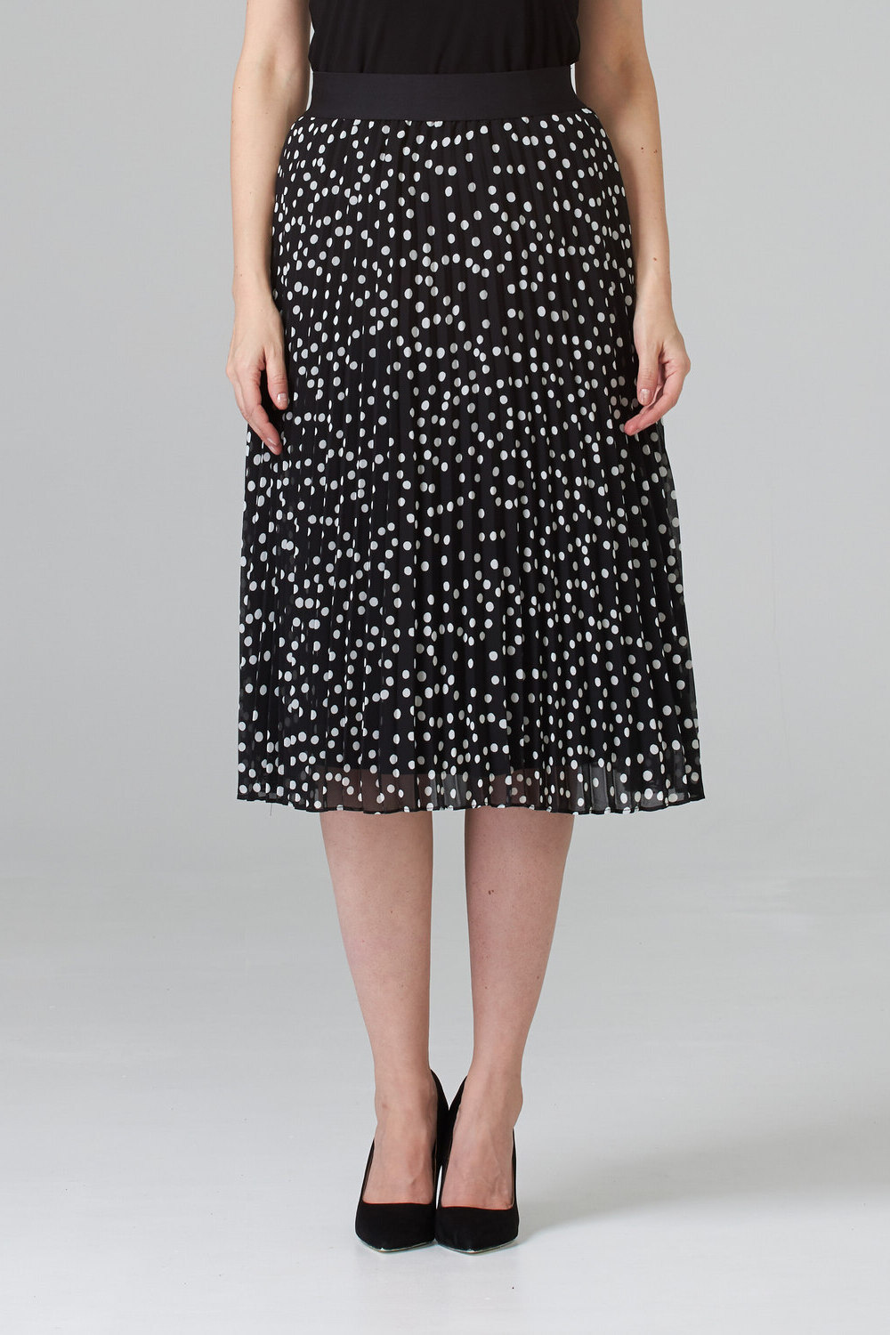 Joseph Ribkoff Skirt Style 201255. Black/vanilla