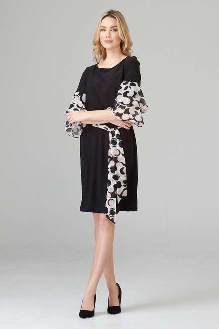 Joseph Ribkoff robe style 201264. Vanille/noir