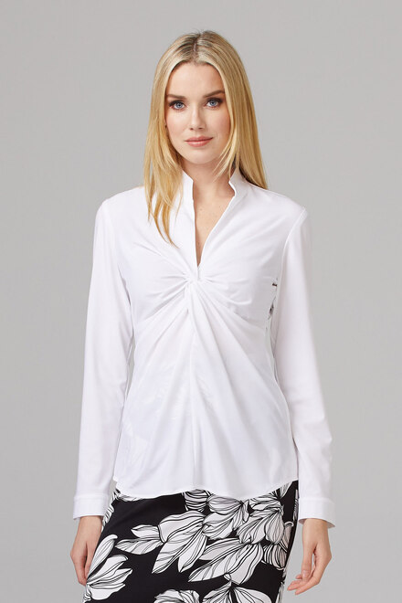 Joseph Ribkoff blouse style 201281. Blanc