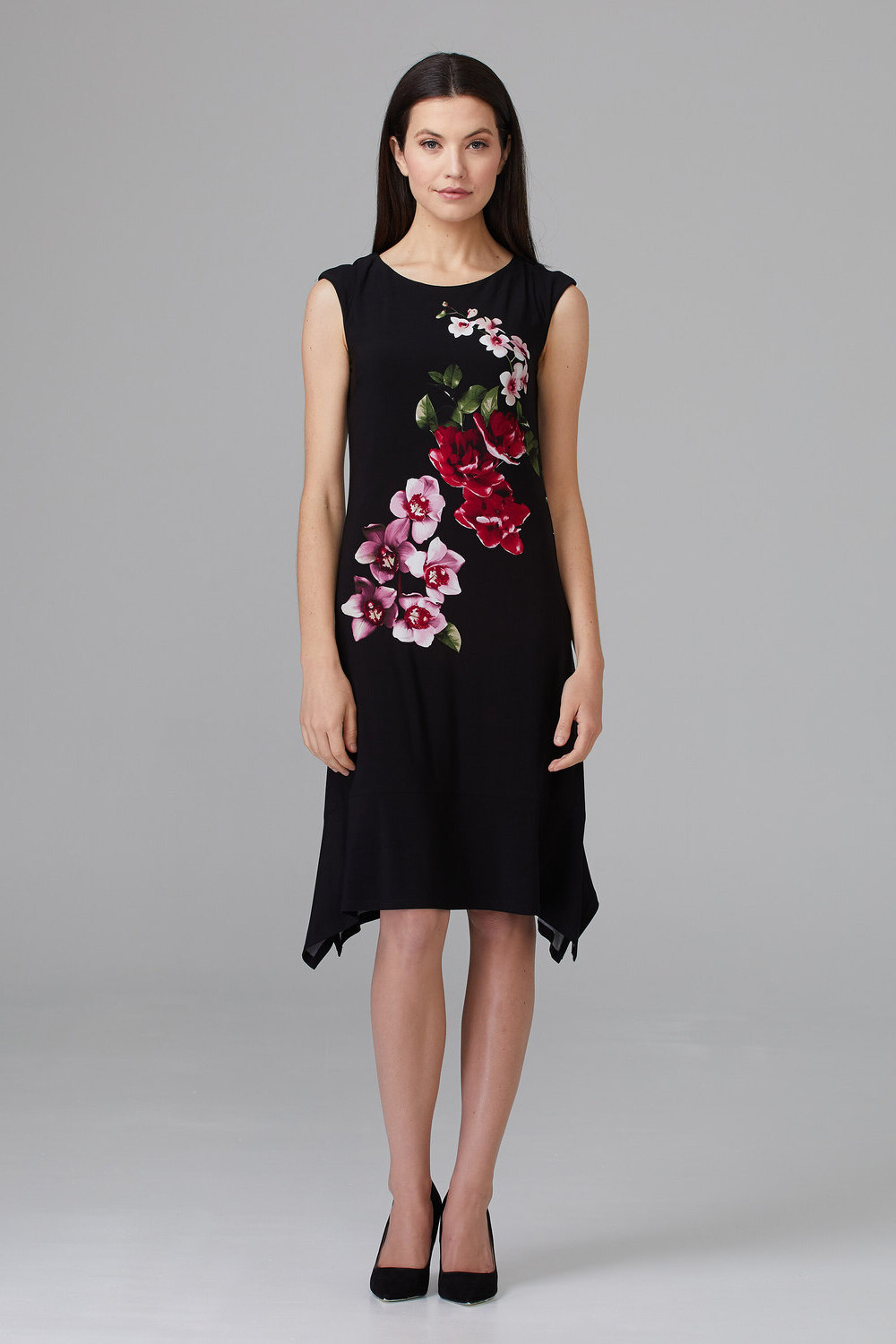 Joseph Ribkoff Dress Style 201287. Black/multi