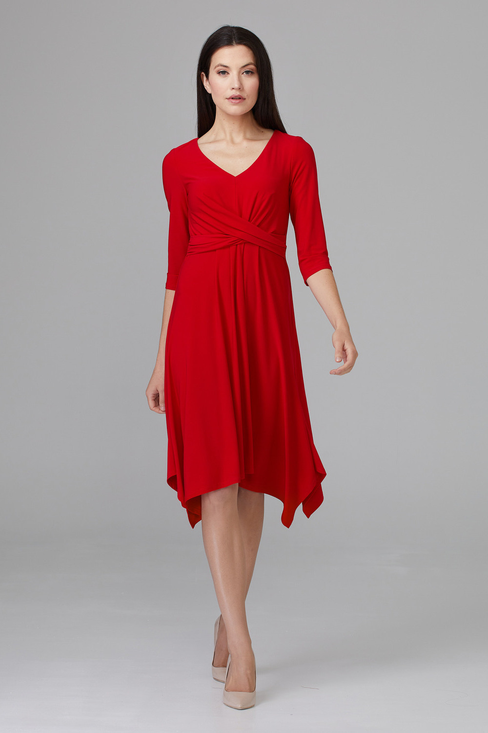 Joseph Ribkoff robe style 201295. Rouge A Levres 173