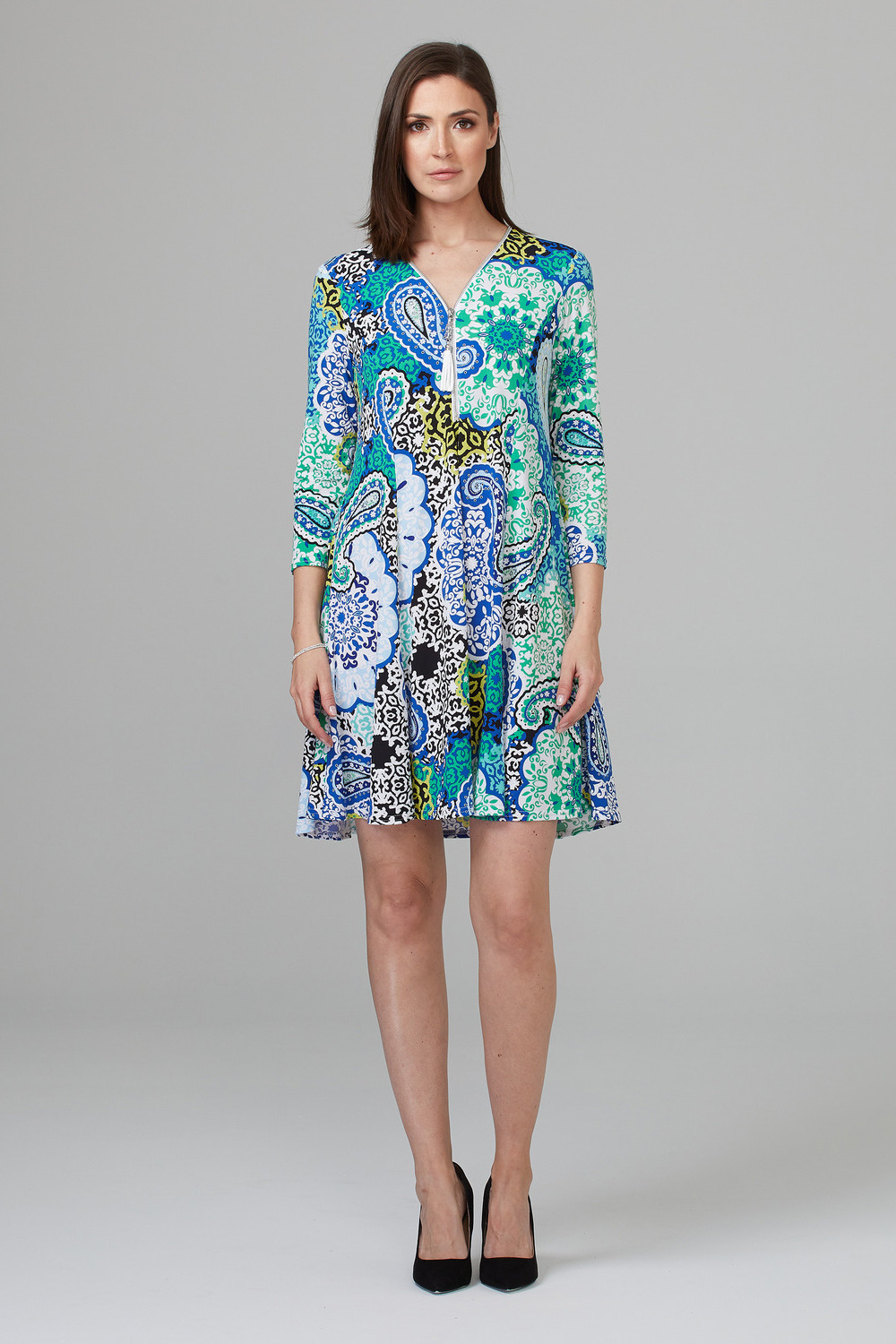 Joseph Ribkoff Dress Style 201408. Blue/multi