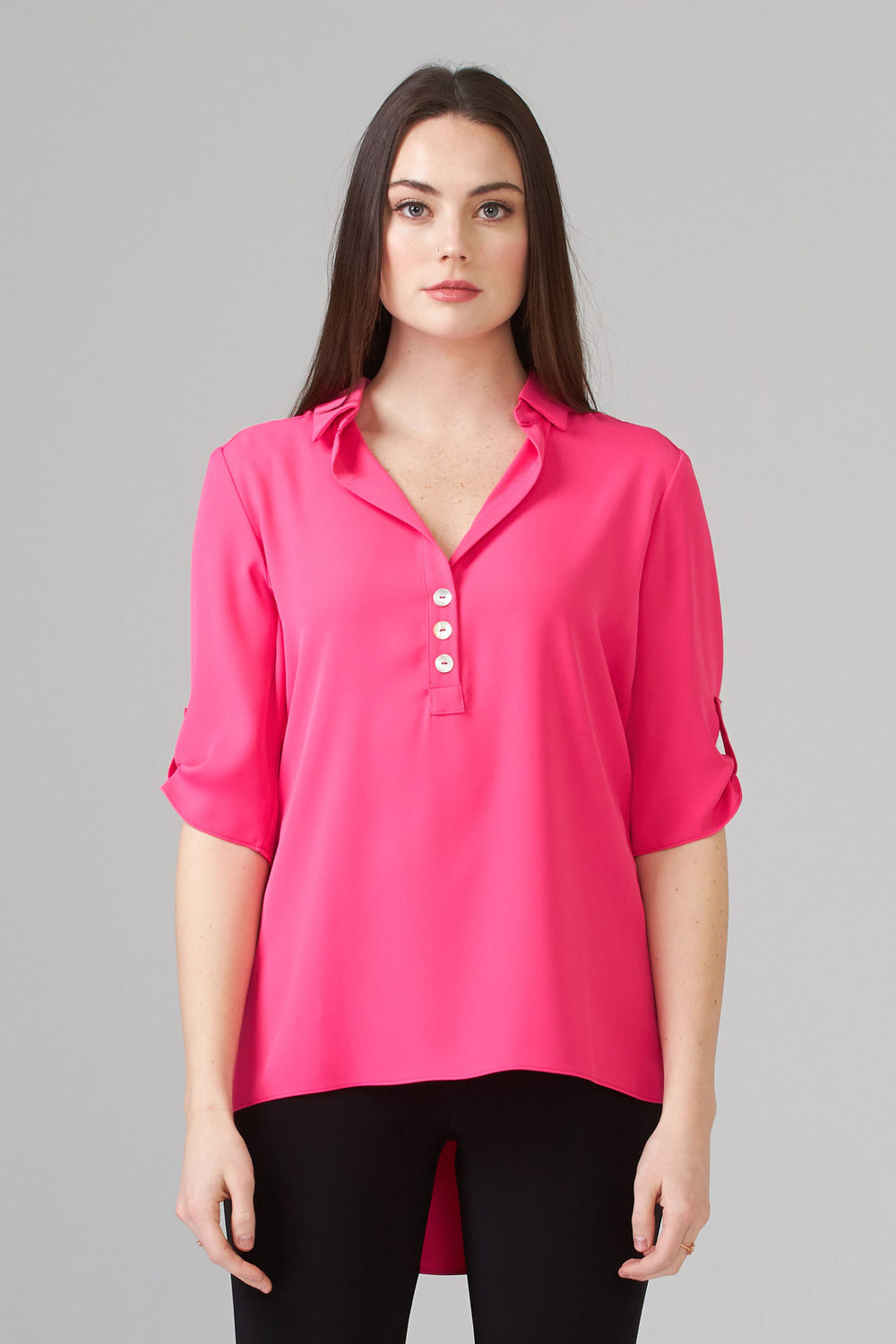 Joseph Ribkoff blouse style 201412. Rose Vif