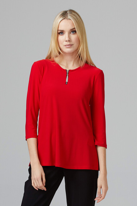 Joseph Ribkoff Tee-Shirt Style 201433. Rouge A Levres 173