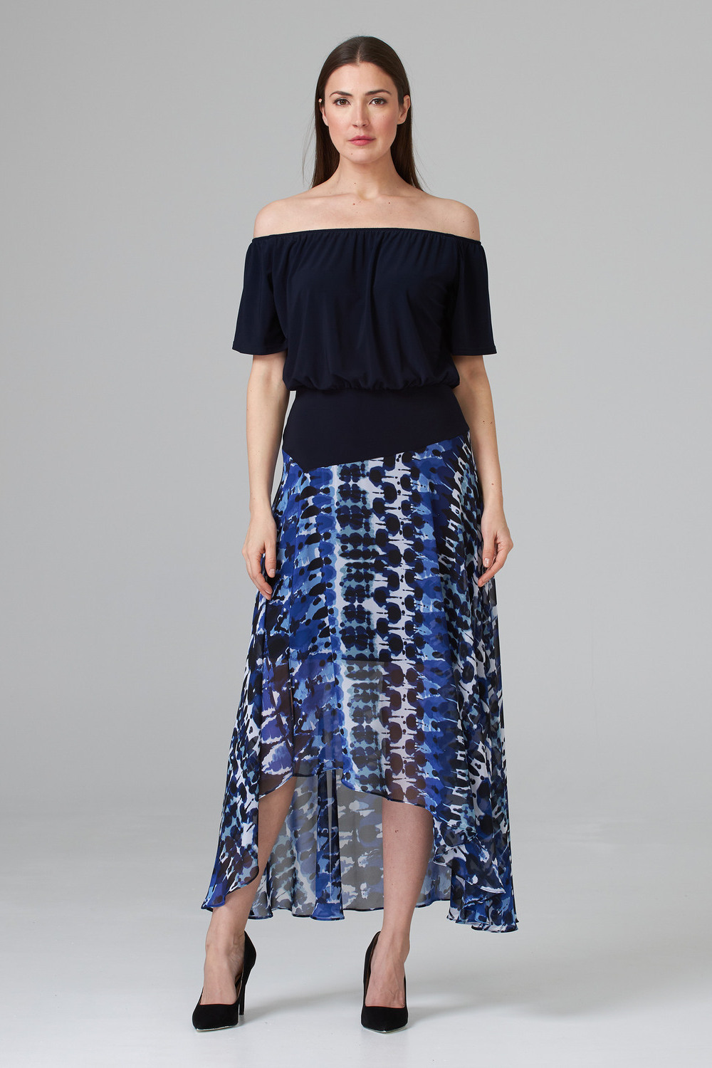 Joseph Ribkoff Dress Style 201443. Blue/black