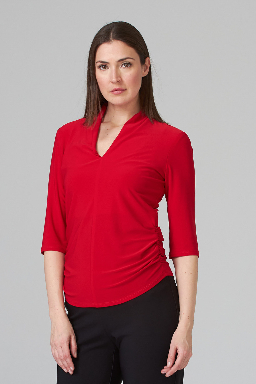 Joseph Ribkoff Tee-Shirt Style 201467. Rouge A Levres 173