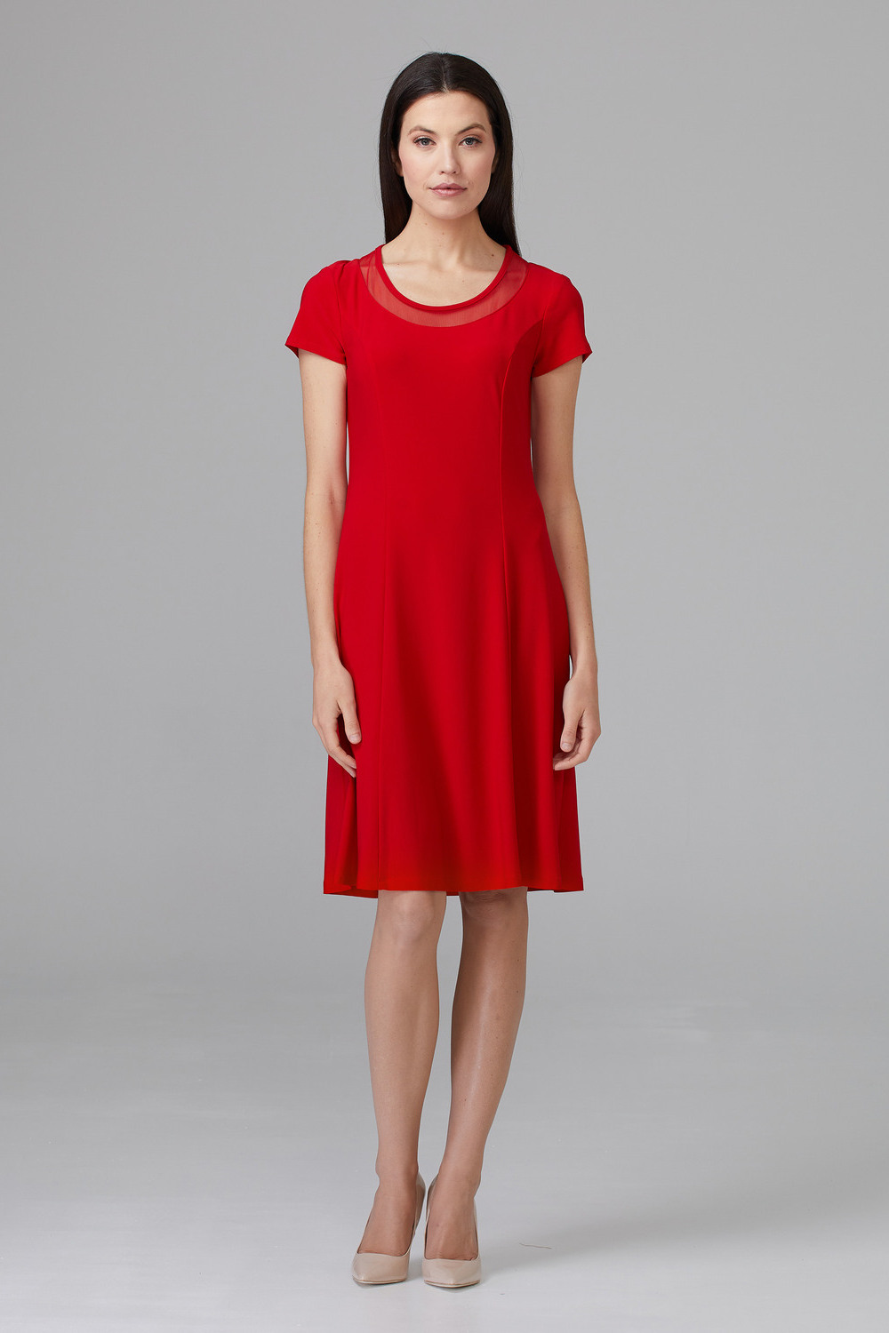 Joseph Ribkoff Dress Style 201468. Lipstick Red 173