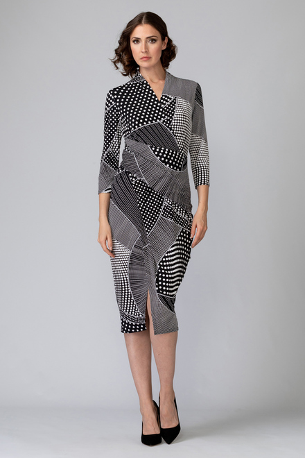 Joseph Ribkoff robe style 201470. Noir/blanc