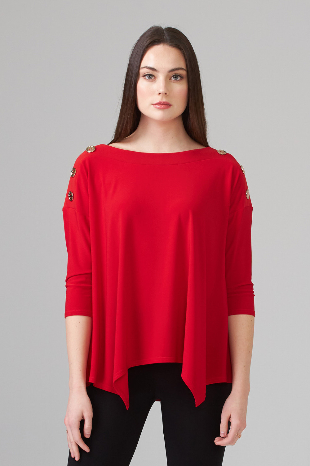 Joseph Ribkoff Tee-Shirt Style 201497. Rouge A Levres 173