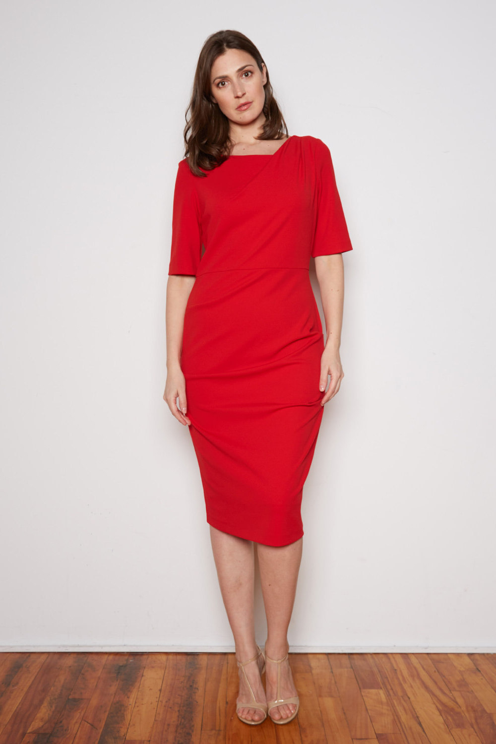 Joseph Ribkoff robe style 201500. Rouge A Levres 173
