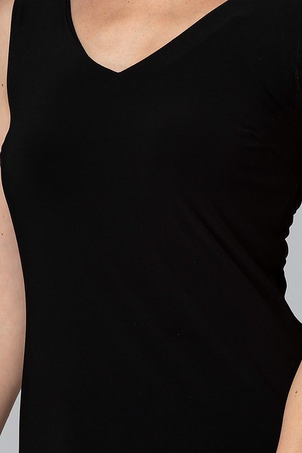 Joseph Ribkoff Solid V-Neck Cami Style 201546. Black. 4