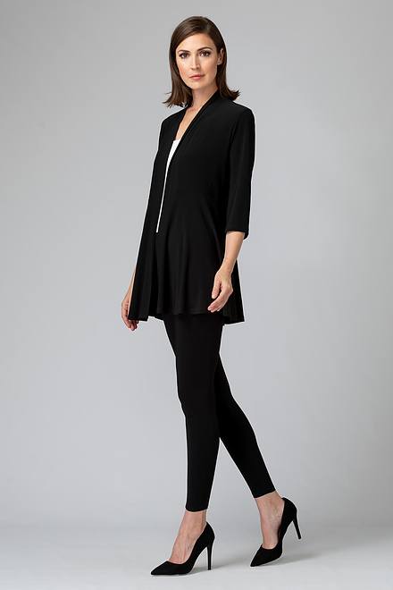 3/4 Sleeves Open Cardigan Style 201547. Black. 5