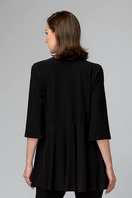 Joseph Ribkoff 3/4 Sleeve Open Front Cardigan Style 201547. Black. 3