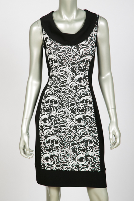 Joseph Ribkoff dress style 32554. Off White/black