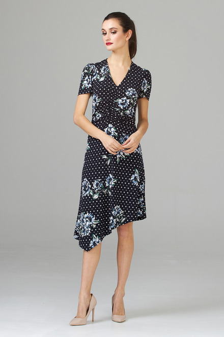 Joseph Ribkoff Dress Style 202056. Midnight Blue/multi