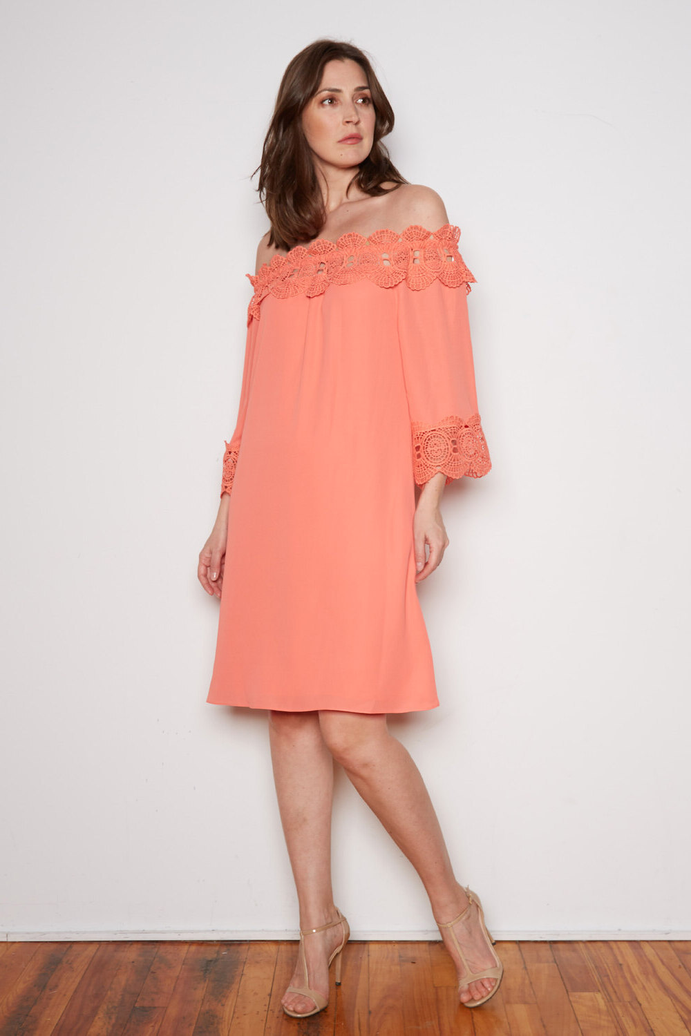 Joseph Ribkoff Dress Style 202091. Cantaloupe