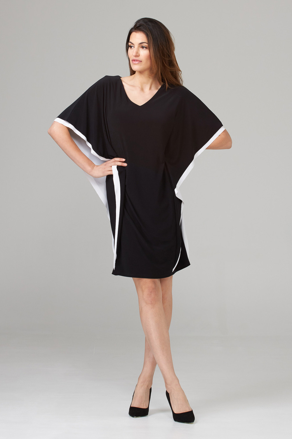 Joseph Ribkoff  Dress Style 202124. Black/vanilla