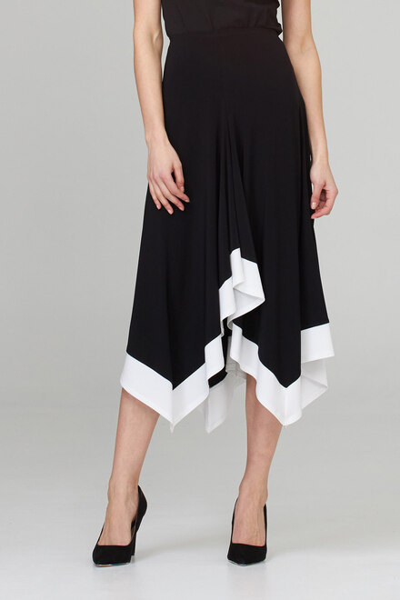 Joseph Ribkoff Skirt Style 202156. Black/vanilla