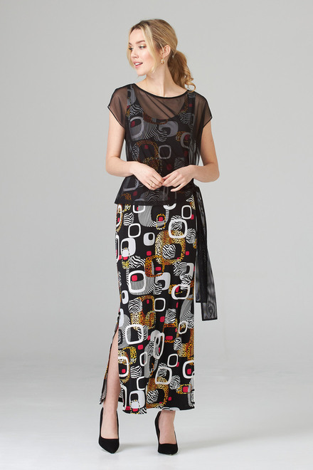 Joseph Ribkoff Dress Style 202212. Black/multi