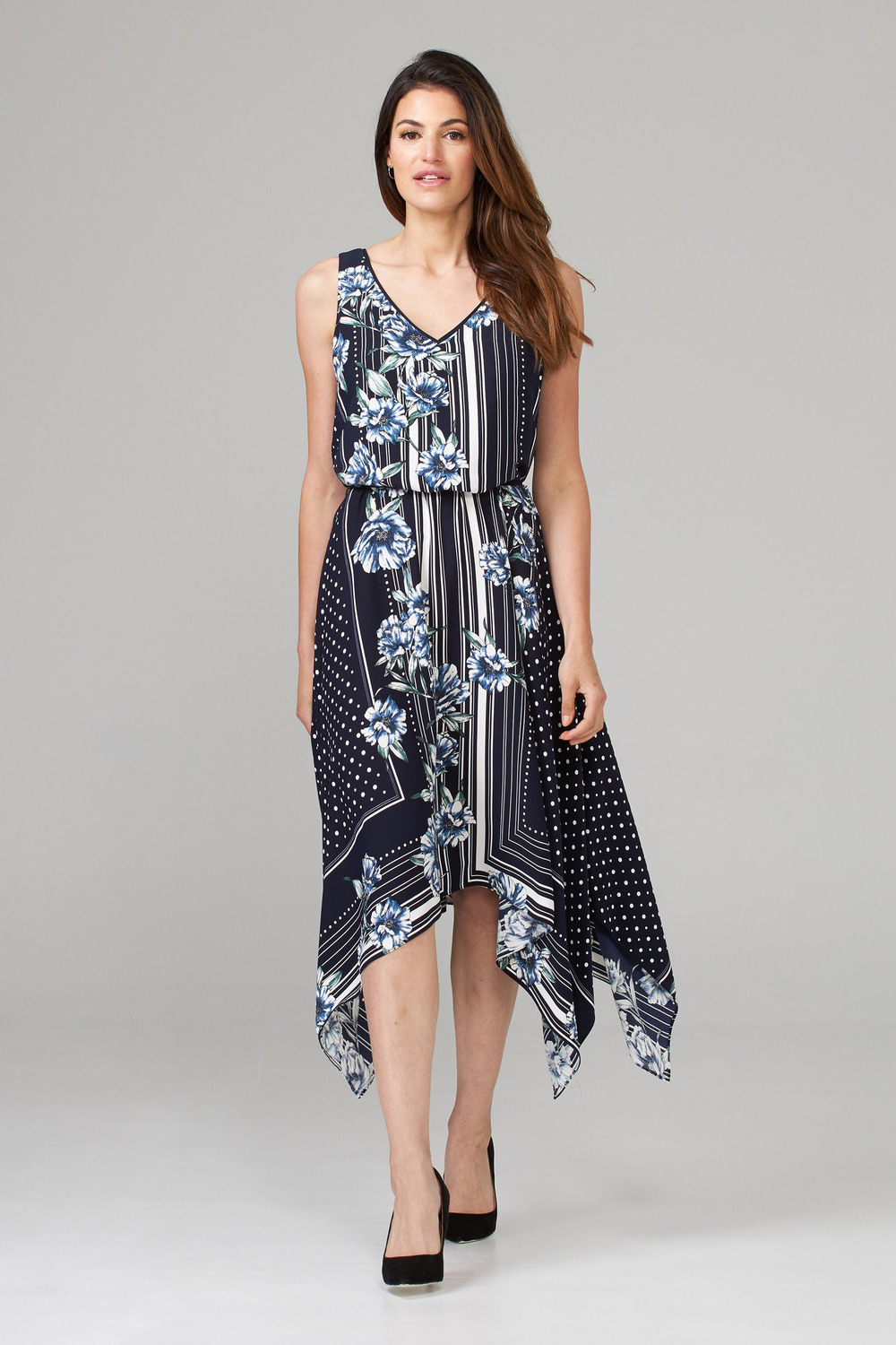 Joseph Ribkoff Dress Style 202231. Midnight Blue/multi