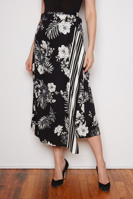 Joseph Ribkoff Skirt Style 202256. Black/vanilla