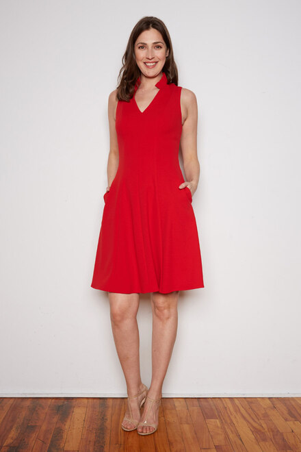 Joseph Ribkoff robe style 202334. Rouge A Levres 173