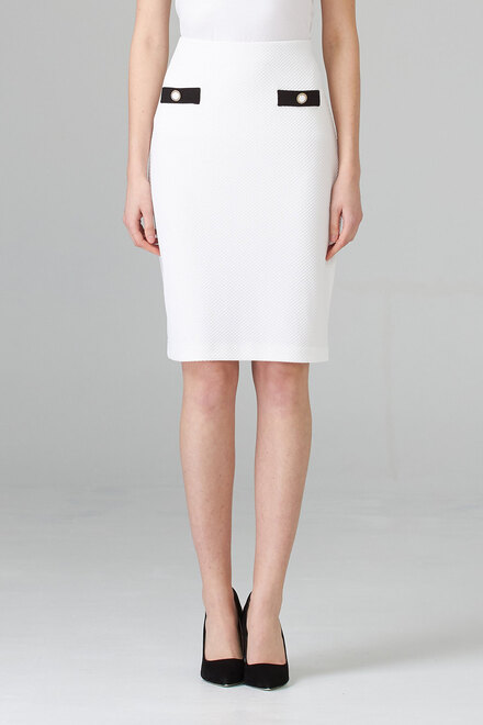 Joseph Ribkoff Skirt Style 202417. Vanilla/black