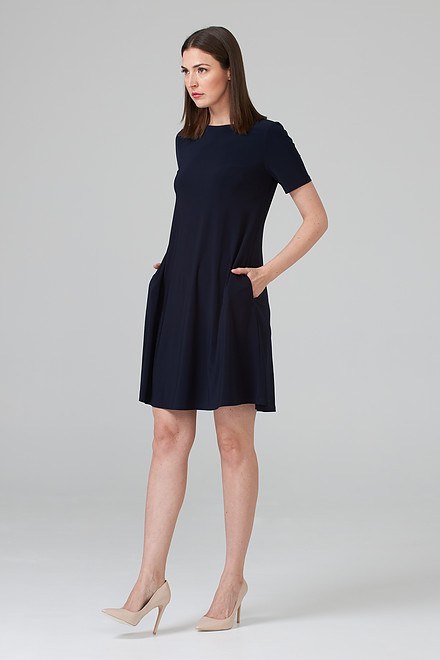 Classic A-line Dress Style 202130. Midnight Blue 40. 2