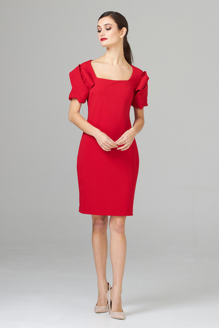 Joseph Ribkoff Dress Style 201228. Lipstick Red 173