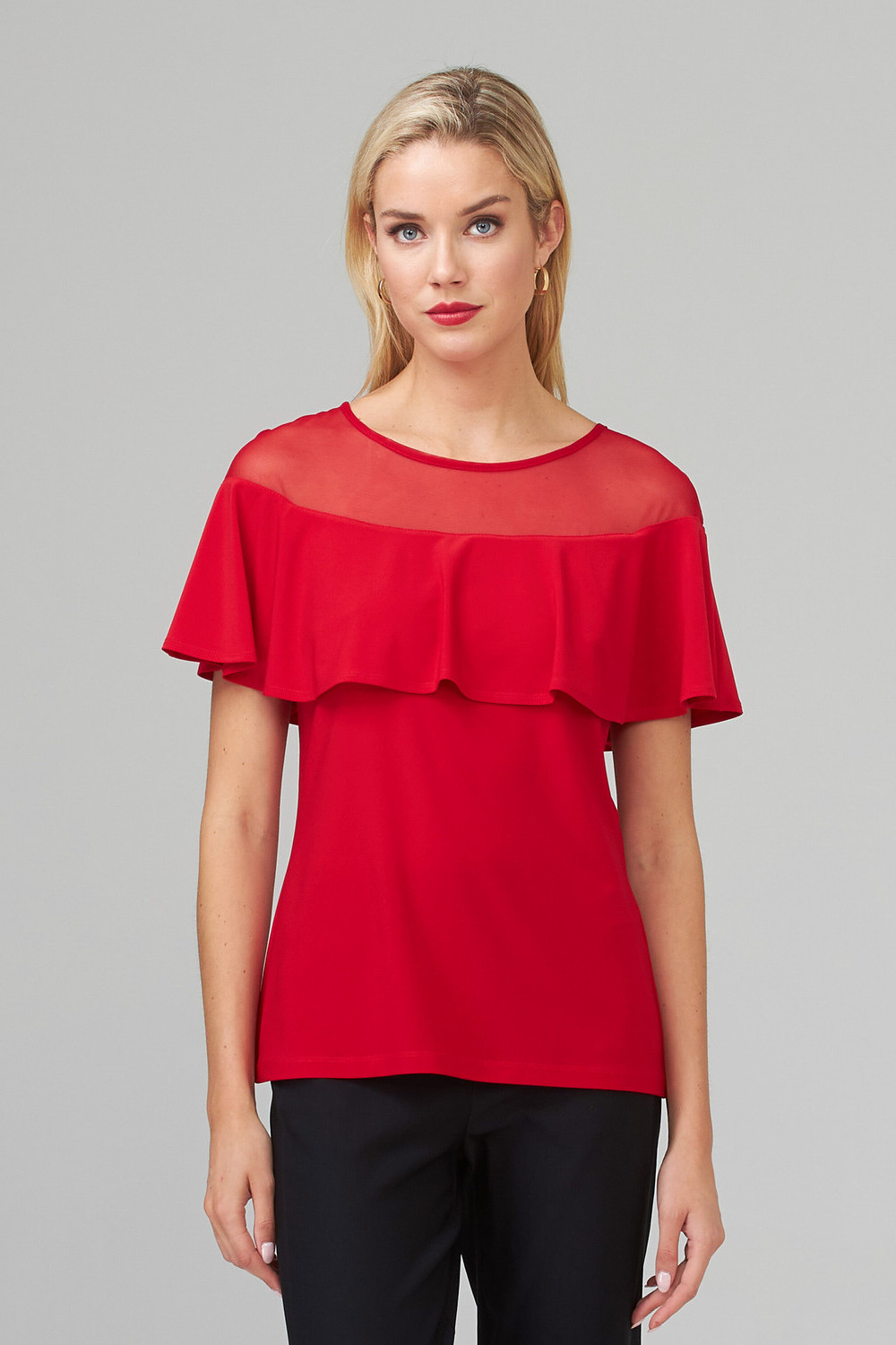Joseph Ribkoff Tee-shirt Style 202113. Rouge A Levres 173