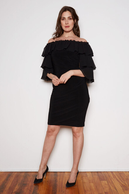 Joseph Ribkoff Dress Style 201002. Black