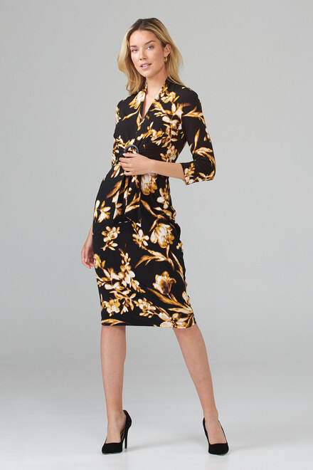 Joseph Ribkoff Dress Style 203204. Black/brown