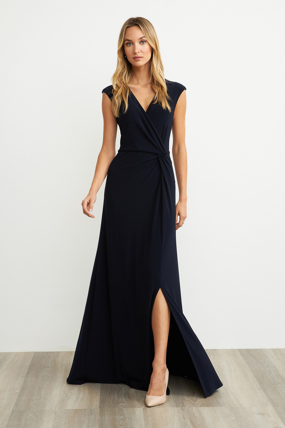 Joseph Ribkoff Wrap Maxi Dress Style 203195. Midnight Blue